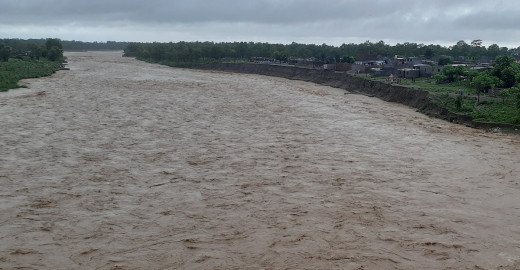 रूपन्देही, पाल्पा र नवलपुरमा भारी वर्षा, तिनाउ नदीले पार गर्‍यो खतराको तह